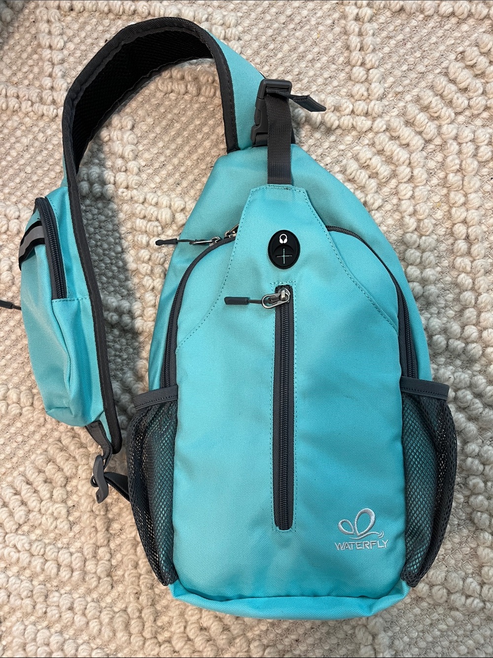 WATERFLY Crossbody Sling Backpack Sling Bag Travel Hiking Chest Bag Daypack